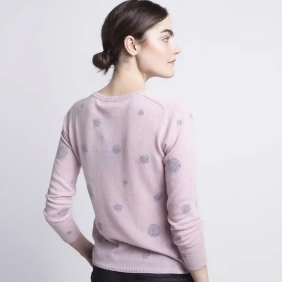 Quinn Cashmere Crewneck Pink Metallic Dot Pullover
Sweater NWT - Picture 4 of 8